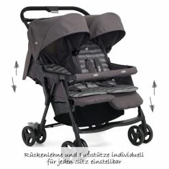 Cheapest ✔️ Joie Geschwister- & Zwillingsbuggy Aire Twin inkl. Regenschutz - Dark Pewter - Collection 2022 ❤️ -Pushchairs Shop joie geschwister zwillingsbuggy aire twin inkl regenschutz dark pewter s1217aedpw000 d2