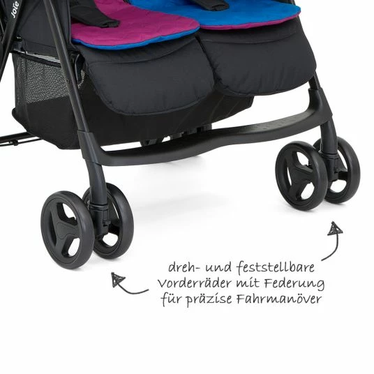 Outlet 🌟 Joie Geschwister- & Zwillingsbuggy Aire Twin inkl. Regenschutz - Rosy & Sea - Collection 2022 ❤️ 6 Outlet 🌟 Joie Geschwister- & Zwillingsbuggy Aire Twin inkl. Regenschutz - Rosy & Sea - Collection 2022 ❤️ - Image 5