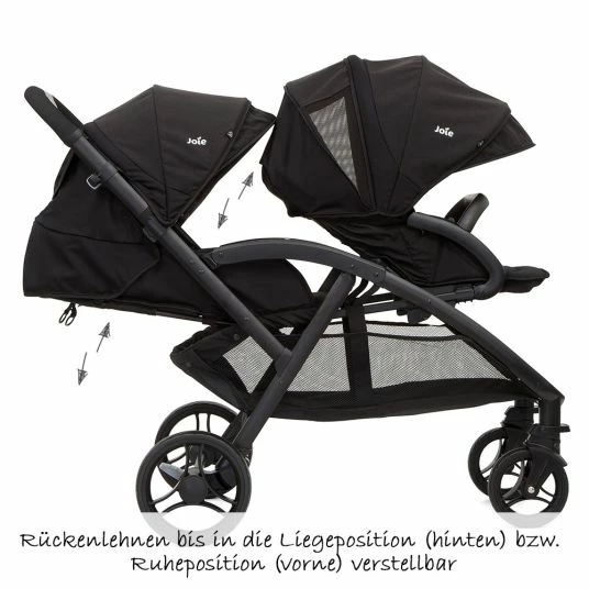 Discount 🔥 Joie Geschwisterwagen Evalite Duo inkl. Regenschutz - Coal - Collection 2022 🔔 4 Discount 🔥 Joie Geschwisterwagen Evalite Duo inkl. Regenschutz - Coal - Collection 2022 🔔 - Image 2