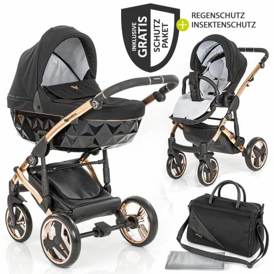 Best reviews of ✔️ Junama 2in 1 Kombi-Kinderwagen-Set Diamond Individual inkl. Babywanne, Sportsitz, Wickeltasch & Regenschutz - Schwarz Rosegold - Collection 2022 😀 3 Best reviews of ✔️ Junama 2in 1 Kombi-Kinderwagen-Set Diamond Individual inkl. Babywanne, Sportsitz, Wickeltasch & Regenschutz - Schwarz Rosegold - Collection 2022 😀