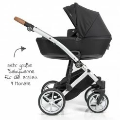 Best Sale 🔥 Junama 2in 1 Kombi-Kinderwagen-Set Space inkl. Babywanne, Sportsitz,Wickeltasche & Regenschutz - Schwarz - Collection 2022 🔥 -Pushchairs Shop junama 2in 1 kombi kinderwagen set space inkl babywanne sportsitz wickeltasche regenschutz schwarz space 04 d3