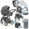 New 🔥 Junama 2in1 Kombikinderwagen-Set Termo Line Tex inkl.- Babywanne, Sportsitz, Wickeltasche, Fußsack & Handmuff - Grau - Collection 2022 ✔️ -Pushchairs Shop junama 2in1 kombikinderwagen set termo line tex inkl babywanne sportsitz wickeltasche fusssack handmuff grau set 649 d0
