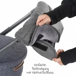 New 🧨 LaLoona Deluxe Hand Muff / Hand Warmer for Stroller & Buggy - Melange Grey 🔥 -Pushchairs Shop laloona deluxe handmuff handwarmer fur kinderwagen buggy melange grau 90787 d2