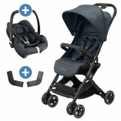 Flash Sale ✨ Maxi-Cosi 2 -in-1 Kinderwagen-Set Buggy Lara² inkl. Babyschale CabrioFix i-Size & Adapter - Essential Graphite - Collection 2022 ✔️