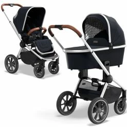 Cheap 🎉 Moon 2in1 Kombi-Kinderwagen Resea S Basic mit Sportsitz, Babywanne - bis 22 kg - Navy Melange - Collection 2022 🧨