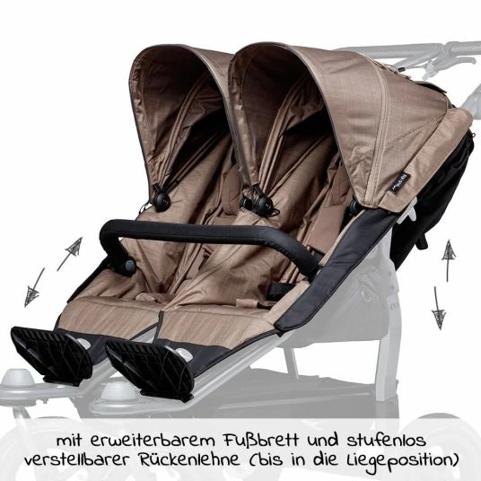 Budget 😍 TFK 2 Sportsitze für Duo - XXL Komfort-Sitz inkl. Wetterschutz für Kinder bis 45 kg - Braun - Collection 2022 👍 4 Budget 😍 TFK 2 Sportsitze für Duo - XXL Komfort-Sitz inkl. Wetterschutz für Kinder bis 45 kg - Braun - Collection 2022 👍 - Image 2