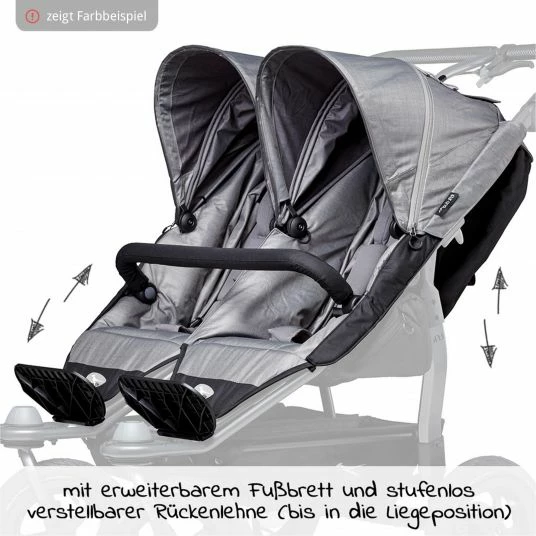 Cheap 😀 TFK 2 Sportsitze für Duo - XXL Komfort-Sitz inkl. Wetterschutz für Kinder bis 45 kg - Marine - Collection 2022 ✨ 4 Cheap 😀 TFK 2 Sportsitze für Duo - XXL Komfort-Sitz inkl. Wetterschutz für Kinder bis 45 kg - Marine - Collection 2022 ✨ - Image 2