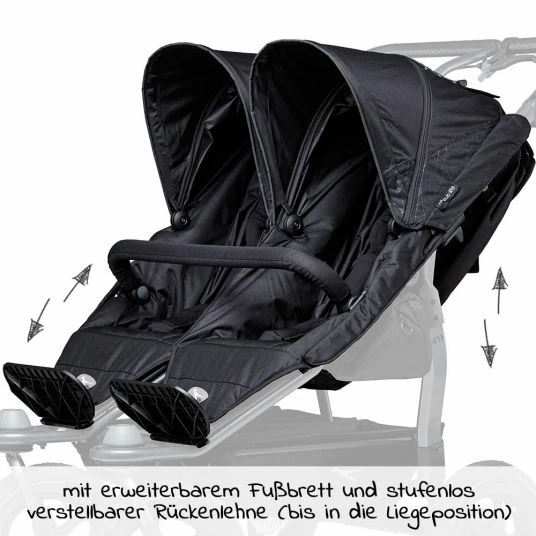 New 🔥 TFK 2 Sportsitze für Duo - XXL Komfort-Sitz inkl. Wetterschutz für Kinder bis 45 kg - Schwarz - Collection 2022 💯 4 New 🔥 TFK 2 Sportsitze für Duo - XXL Komfort-Sitz inkl. Wetterschutz für Kinder bis 45 kg - Schwarz - Collection 2022 💯 - Image 2