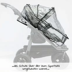 Flash Sale ⭐ TFK 2- teiliges Regenschutz-Set für Duo Kombi-Einheit (Babywanne + Sitz) - Collection 2022 👍 -Pushchairs Shop tfk 2 teiliges regenschutz set fur duo kombi einheit babywanne sitz t 003 d1 k2 d2