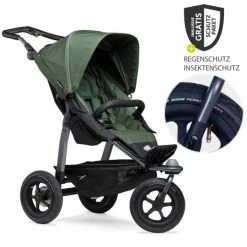 Promo ⌛ TFK Buggy & Sportkinderwagen Mono mit Luftreifen inkl. Sportsitz bis 34 kg + XXL-Zamboo Zubehörpaket - Olive - Collection 2022 🔥