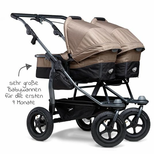 Best deal 👏 TFK Geschwister- & Zwillingskinderwagen Duo mit Luftreifen - 2x Kombi-Einheit (Wanne+Sitz) + XXL Zamboo Zubehör - Braun - Collection 2022 ⌛ 6 Best deal 👏 TFK Geschwister- & Zwillingskinderwagen Duo mit Luftreifen - 2x Kombi-Einheit (Wanne+Sitz) + XXL Zamboo Zubehör - Braun - Collection 2022 ⌛ - Image 4