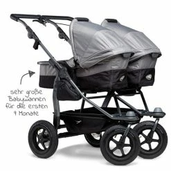 Discount 🔔 TFK Geschwister- & Zwillingskinderwagen Duo mit Luftreifen - 2x Kombi-Einheit (Wanne+Sitz) + XXL Zamboo Zubehör - Grau - Collection 2022 🌟 -Pushchairs Shop tfk geschwister zwillingskinderwagen duo mit luftreifen 2x kombi einheit wanne sitz xxl zamboo zubehor grau t d1 fa 2x k 315 zamboo zubehor d3