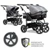 Deals 🌟 TFK Geschwister- & Zwillingskinderwagen Duo mit Luftkammerreifen - 2x Kombi-Einheit (Wanne+Sitz) + XXL Zamboo Zubehör - Grau - Collection 2022 👍 -Pushchairs Shop tfk geschwister zwillingswagen duo mit luftkammerreifen 2x kombi einheit wanne sitz xxl zamboo zubehor grau t d1 fe 2x k 315 zamboo zubehor d0