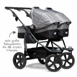 Deals 🌟 TFK Geschwister- & Zwillingskinderwagen Duo mit Luftkammerreifen - 2x Kombi-Einheit (Wanne+Sitz) + XXL Zamboo Zubehör - Grau - Collection 2022 👍 -Pushchairs Shop tfk geschwister zwillingswagen duo mit luftkammerreifen 2x kombi einheit wanne sitz xxl zamboo zubehor grau t d1 fe 2x k 315 zamboo zubehor d3