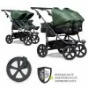 Outlet 🔔 TFK Geschwister- & Zwillingswagen Duo mit Luftkammerreifen - 2x Kombi-Einheit (Wanne+Sitz) + XXL Zamboo Zubehör - Olive - Collection 2022 🥰 -Pushchairs Shop tfk geschwister zwillingswagen duo mit luftkammerreifen 2x kombi einheit wanne sitz xxl zamboo zubehor olive t d1 fe k2 355 zamboo zubehor d0