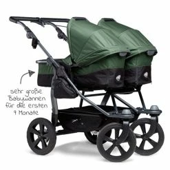 Outlet 🔔 TFK Geschwister- & Zwillingswagen Duo mit Luftkammerreifen - 2x Kombi-Einheit (Wanne+Sitz) + XXL Zamboo Zubehör - Olive - Collection 2022 🥰 -Pushchairs Shop tfk geschwister zwillingswagen duo mit luftkammerreifen 2x kombi einheit wanne sitz xxl zamboo zubehor olive t d1 fe k2 355 zamboo zubehor d3