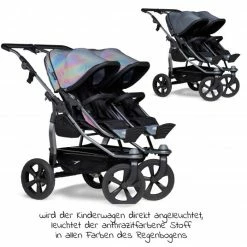 New 😀 TFK Geschwister- & Zwillingswagen Duo mit Luftkammerreifen - 2x Kombi-Einheit (Wanne+Sitz) + XXL Zubehör - Glow in the Dark - Collection 2022 👍 -Pushchairs Shop tfk geschwister zwillingswagen duo mit luftkammerreifen 2x kombi einheit wanne sitz xxl zubehor glow in the dark t d1 fe k2 gid zamboo zubehor d4