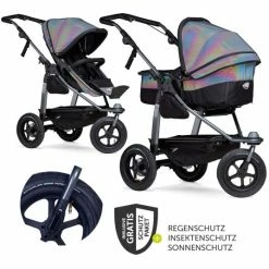 Best reviews of 🎁 TFK Kombi-Kinderwagen Mono mit Luftreifen - inkl. Kombi-Einheit (Babywanne + Sitz) und XXL-Zamboo Zubehörpaket - Glow - Collection 2022 💯