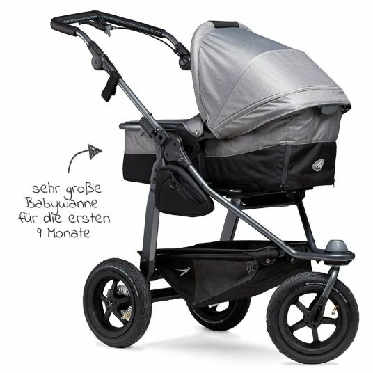 Best Pirce ✨ TFK Kombi-Kinderwagen Mono mit Luftreifen - inkl. Kombi-Einheit (Babywanne + Sitz) und XXL-Zamboo Zubehörpaket - Grau - Collection 2022 😉 6 Best Pirce ✨ TFK Kombi-Kinderwagen Mono mit Luftreifen - inkl. Kombi-Einheit (Babywanne + Sitz) und XXL-Zamboo Zubehörpaket - Grau - Collection 2022 😉 - Image 4