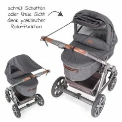 Best deal 🛒 Zamboo Universal awning Deluxe for prams and buggies - Grey 😀 -Pushchairs Shop zamboo universal sonnensegel deluxe fur kinderwagen und buggy grau 51013 75272 d2