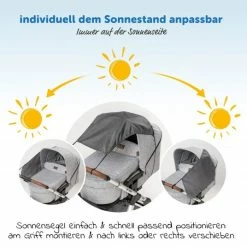 Best deal 🛒 Zamboo Universal awning Deluxe for prams and buggies - Grey 😀 -Pushchairs Shop zamboo universal sonnensegel deluxe fur kinderwagen und buggy grau 51013 75272 d3